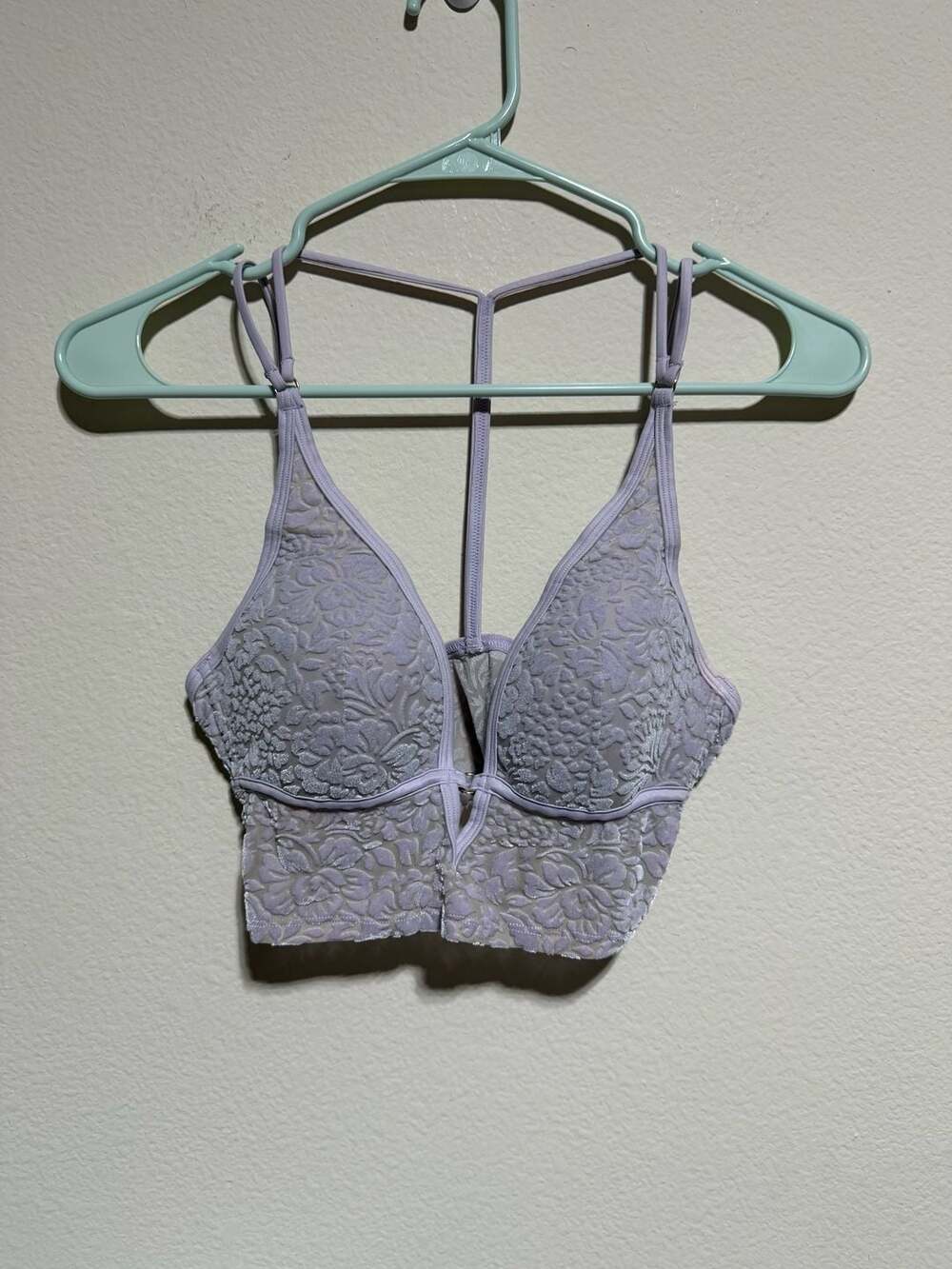 Victoria's Secret PINK Lavender Floral Velvet Lace Bralette